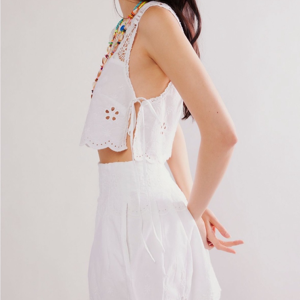 Free people How Sweet Short Set white